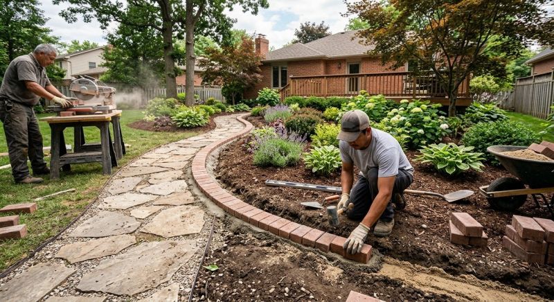 Brick Hardscaping Installation in Worcester, MA