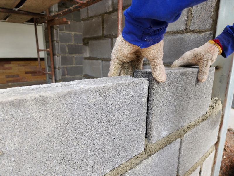 Products For Masonry Block Constructions in use